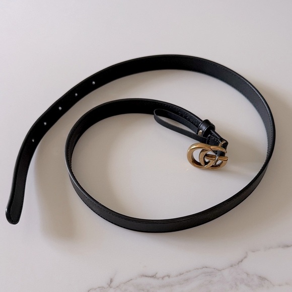 Gucci Black Leather Belt: Size 85 - Picture 1 of 5